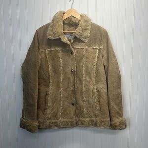 Vintage Wilson’s Leather Faux Fur Jacket‎ Sz XL